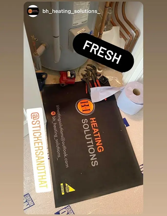 BH Hating Solutions Work Mat Shown In Use