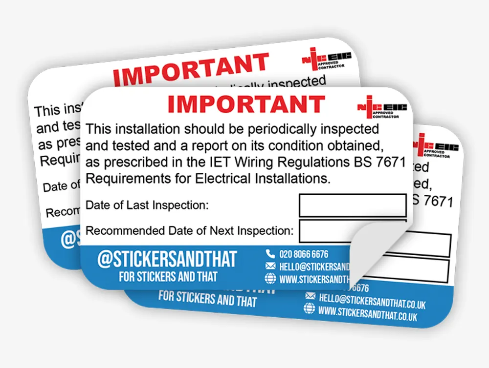 Custom Inspection Labels for Electricians