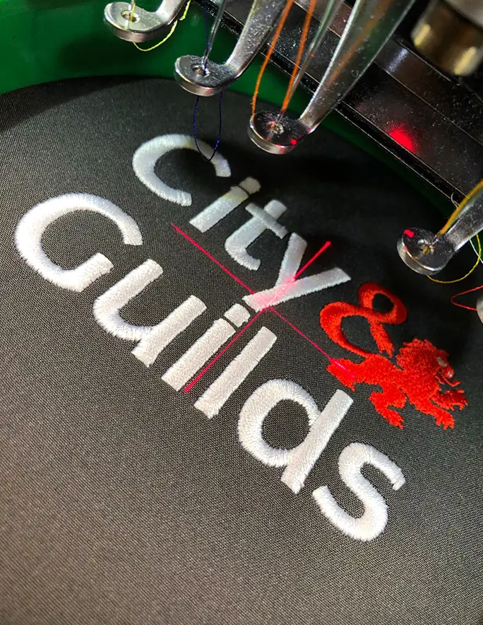 City and Guilds Logo Embroidered Example