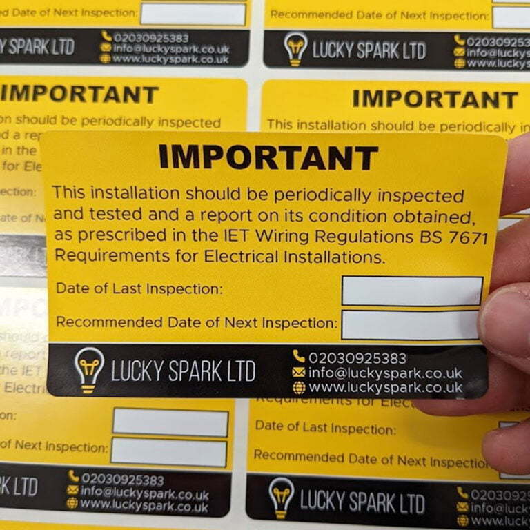 Custom Electrician Inspection Labels