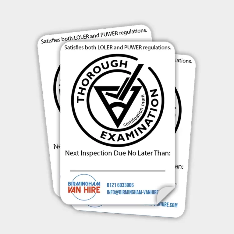Examplel of Thorough Inspection Labels