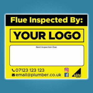 Flue Inspection Stickers with Company Details