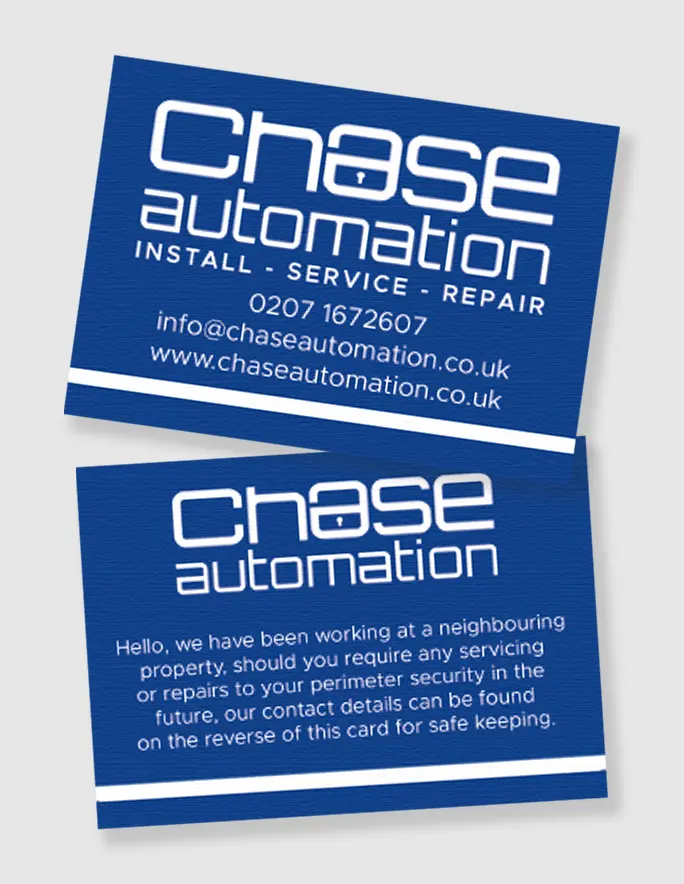 Printed Neighbour Notice Cards