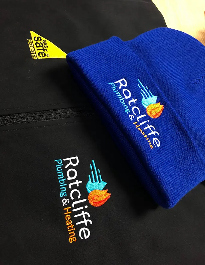 Custom Workwear for Ratcliffe Beanie and Softshell Jacket Shown