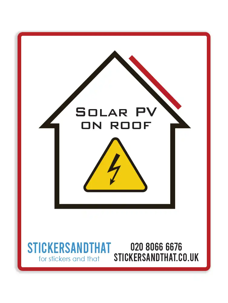 Solar on roof label