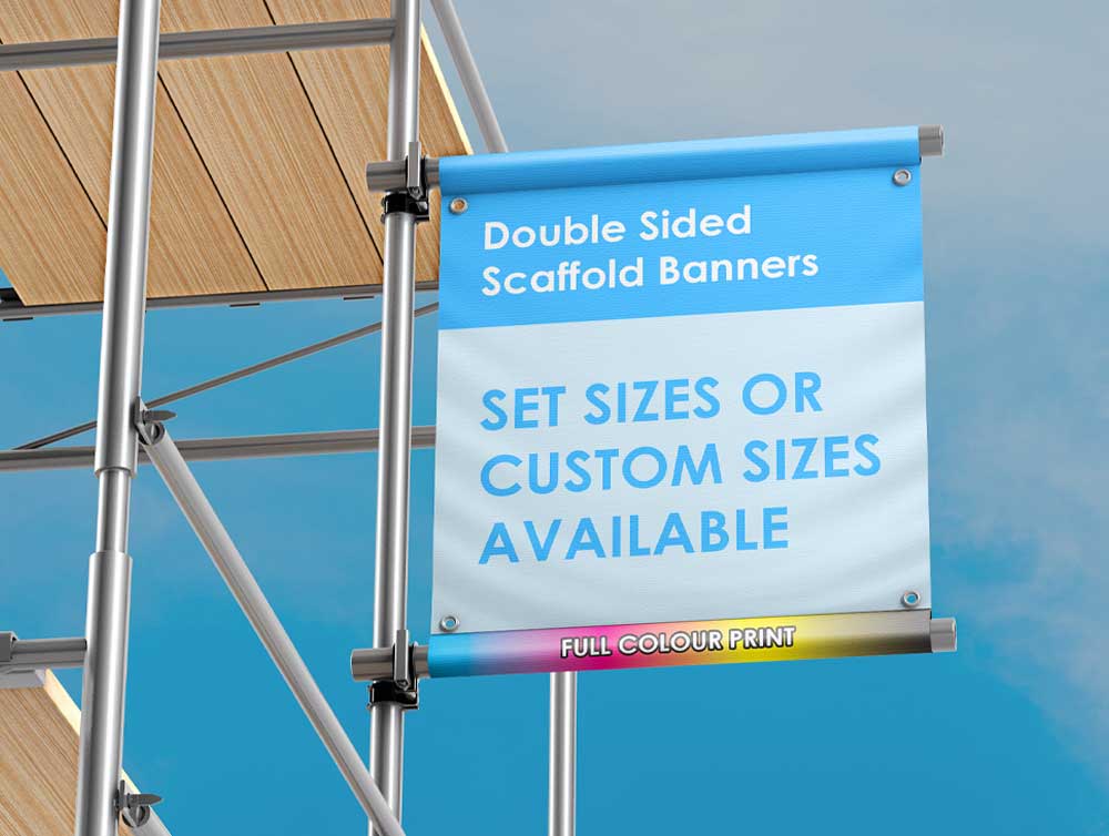 Double Sided Scaffold Banner Product Page